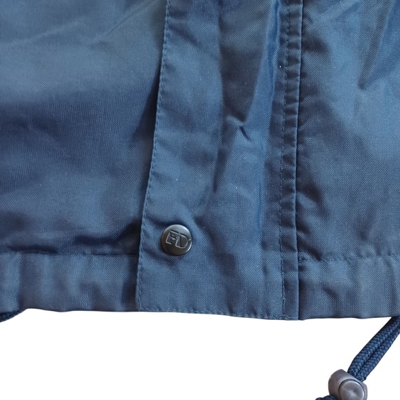 First Down Wet Tech Vintage Nylon Retro‎ Colorblock Gorp Snow Jacket Navy Large - Picture 7 of 10